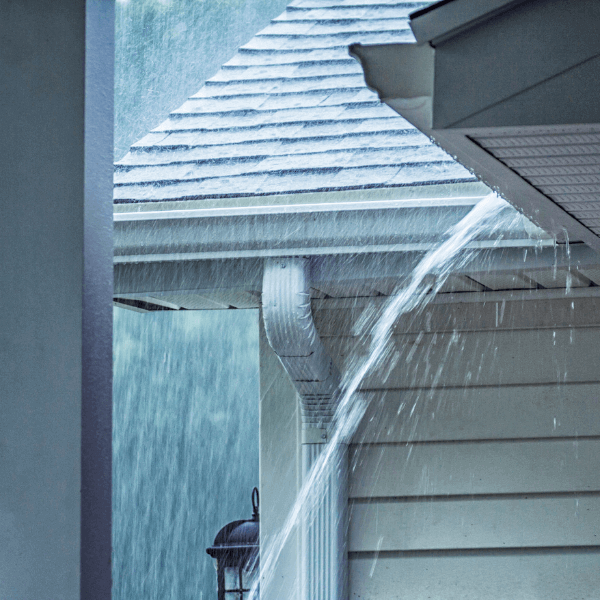 welland roofers - Roof Inspection Why It's Important and How to Do It - a dysfunctional gutter overflowing on a rainy day